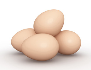 animal eggs concept   3d illustration