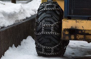 metal snow chain cover tire