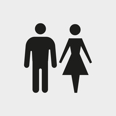 man and woman icon stock vector illustration flat design