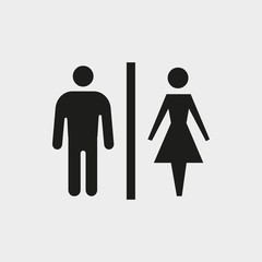 toilet man woman icon stock vector illustration flat design