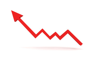 upward arrow concept   3d illustration