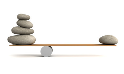 balancing stones  3d illustration