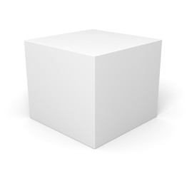 white product box concept   3d illustration