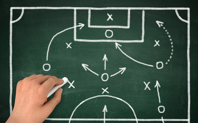 football strategy   3d illustration