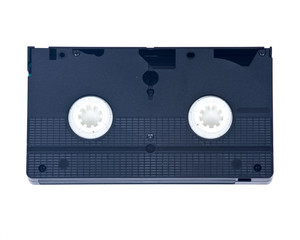 Fototapeta premium Video home system, tape, cassette separated on white background