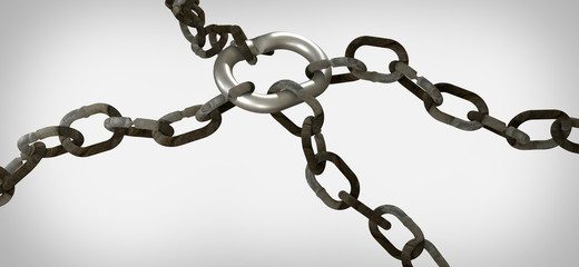 Fototapeta premium Network Connection old and new 3D render