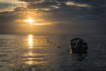 Sunset at the beach; seaside; the Paradise
