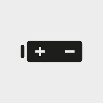 Battery web icon, battery  icon stock vector illustration flat design