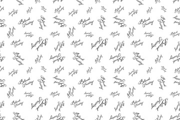 Black Friday seamless pattern. Black and white background. Lettering. Vector