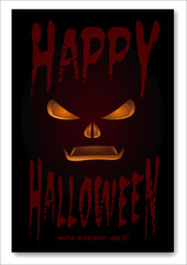 Happy Hallowen design. Poster for Hallowen. Vector illustration