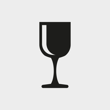 wineglass icon stock vector illustration flat design