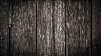 Fototapeta premium Old dark wood texture, abstract background.