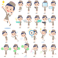 Cabin attendant beige woman 2