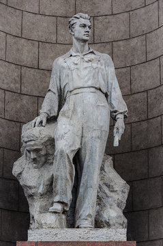 Statue of soviet man