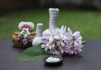 Fototapeta na wymiar Spa treatment and massage, Thailand, soft and select focus.