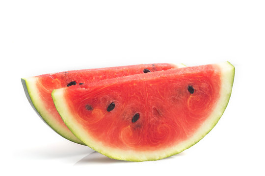 Sliced of Watermelon on isolated white background