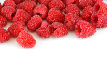fresh raspberry isolated on white background