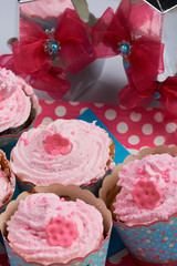 pink cup cakes for birthday