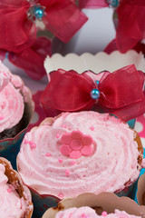 birthday pink cup cake