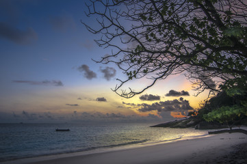 sunrise sunset on the beach,similan island, Thailand