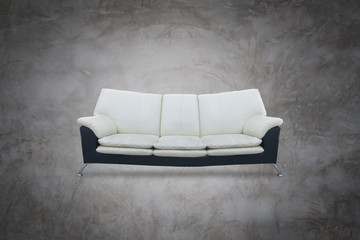Fototapeta na wymiar Modern sofa and white color on isolated white background .