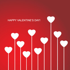 Plakat Heart from paper Valentines day card vector background eps 10