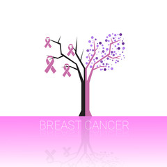 Pink Ribbon Tree Breast Cancer Awareness