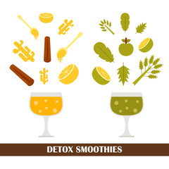 Vector detox smoothies consrtuctor