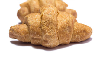 The croissant (close up on white background)