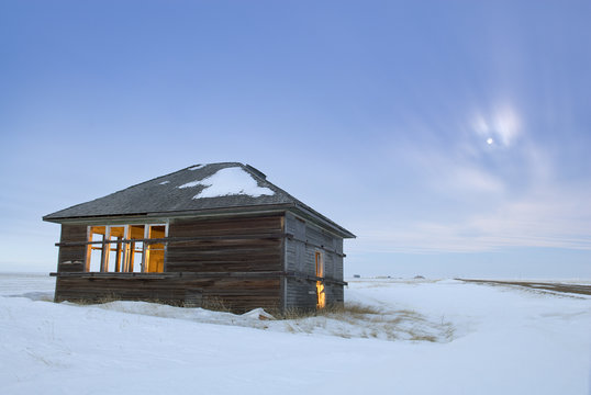 Abandoned house near Foremost, Alberta, Canada
