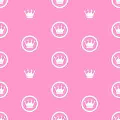 Princess Seamless Pattern Background Vector Illustration