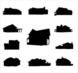 Silhouette house. EPS10