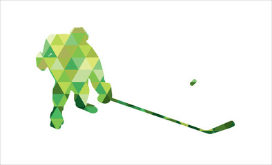 Fototapeta premium Ice Hockey Player Silhouette on white background