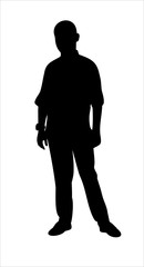 silhouette of a boy