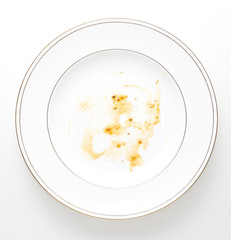 dirty and empty dishes
