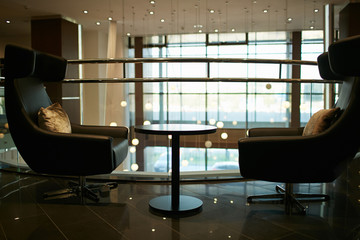 Waiting area in office building