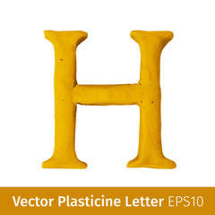 Vector illustration of Plasticine letters  english alphabet.