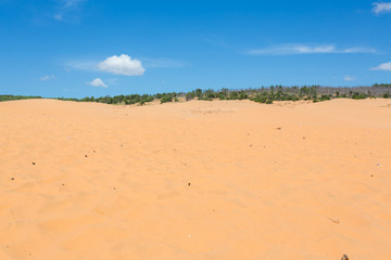 red sand dune desert in Mui Ne, Vietnam