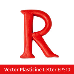 Vector illustration of Plasticine letters  english alphabet.
