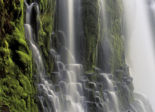 USA, Oregon, Proxy Falls - waterfall details