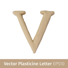 Vector illustration of Plasticine letters  english alphabet.