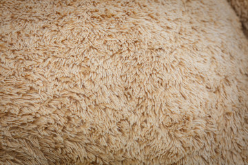 close-up brown wool fluffy fur texture background
