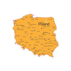 The Republic of Poland map © byvivik89