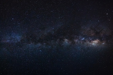 Milky Way galaxy, Long exposure photograph, with grain.