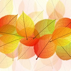 Background with stylized autumn leaves