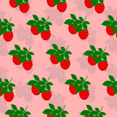 Raspberries seamless pattern1