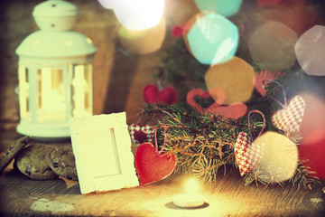 winter collection of candles branch