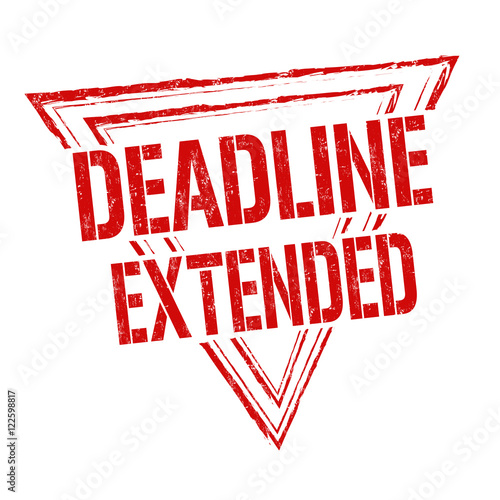 "Deadline extended stamp" fichier vectoriel libre de droits sur la