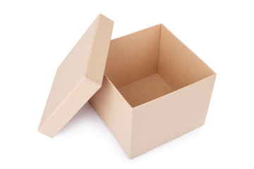 Cardboard box isolated on a white background