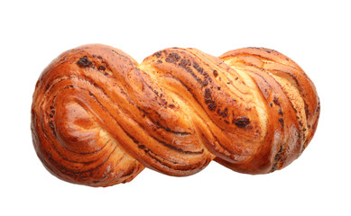 Sweet tasty pastry isolated on white